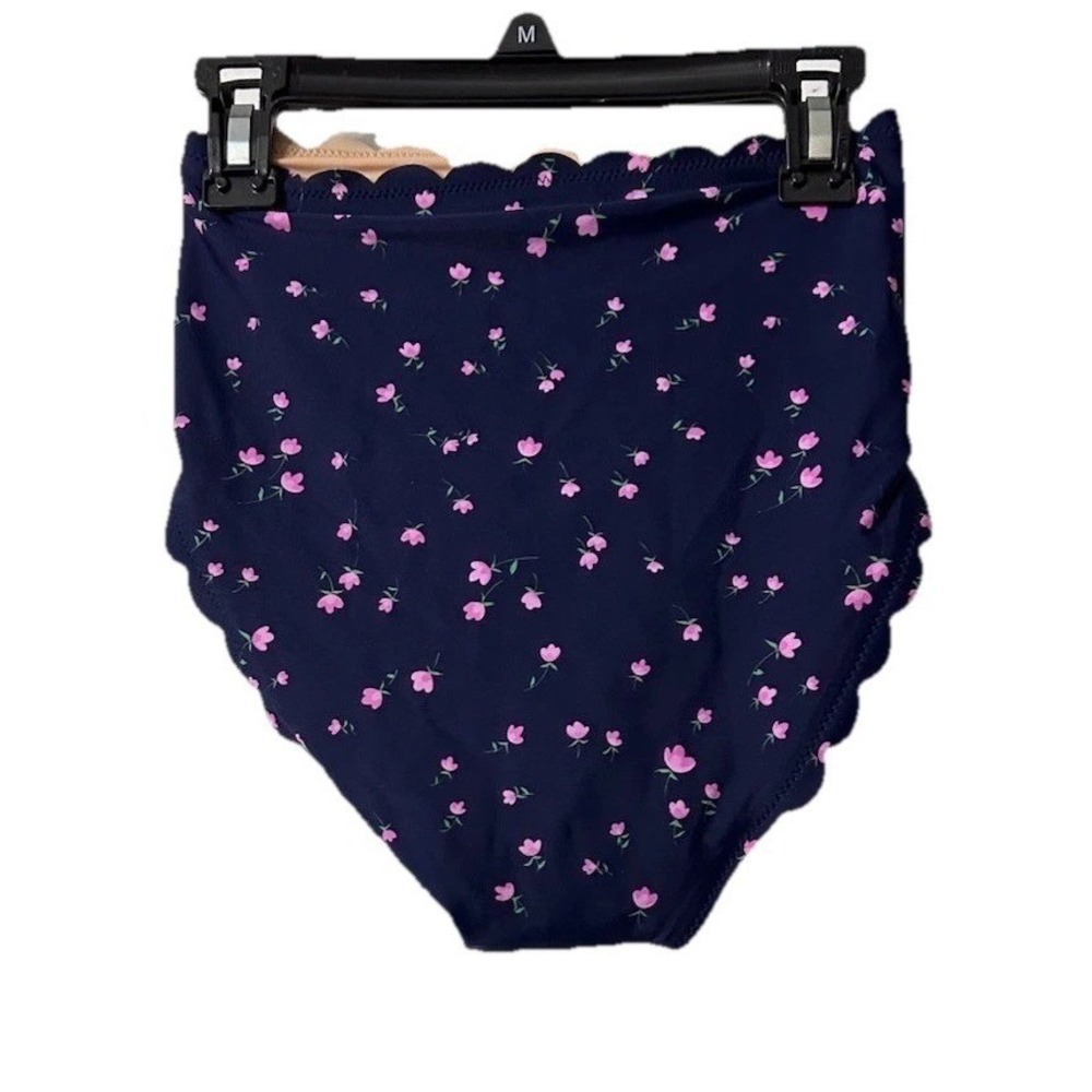 NWT J.Crew Womens 2 Piece Blue Floral Swim Suit Bikini Size XXS - Picture 10 of 14